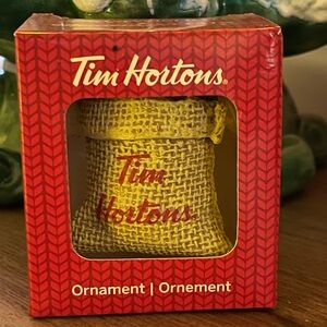 New in box Tim Hortons Coffee sack bag Ornament for Christmas Tree
